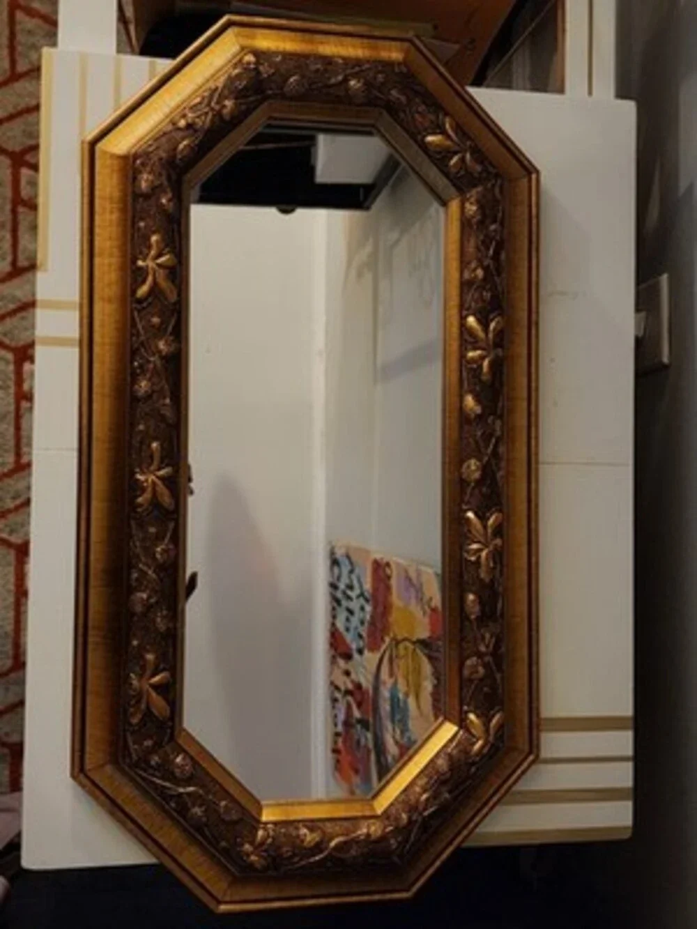 The Bombay Co. Brushed Gold Octagonal Wall Mirror
